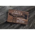 Black Walnut Wood Business Cards - 1