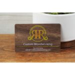 Black Walnut Wood Business Cards - 3