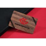 Black Walnut Wood Business Cards - 4