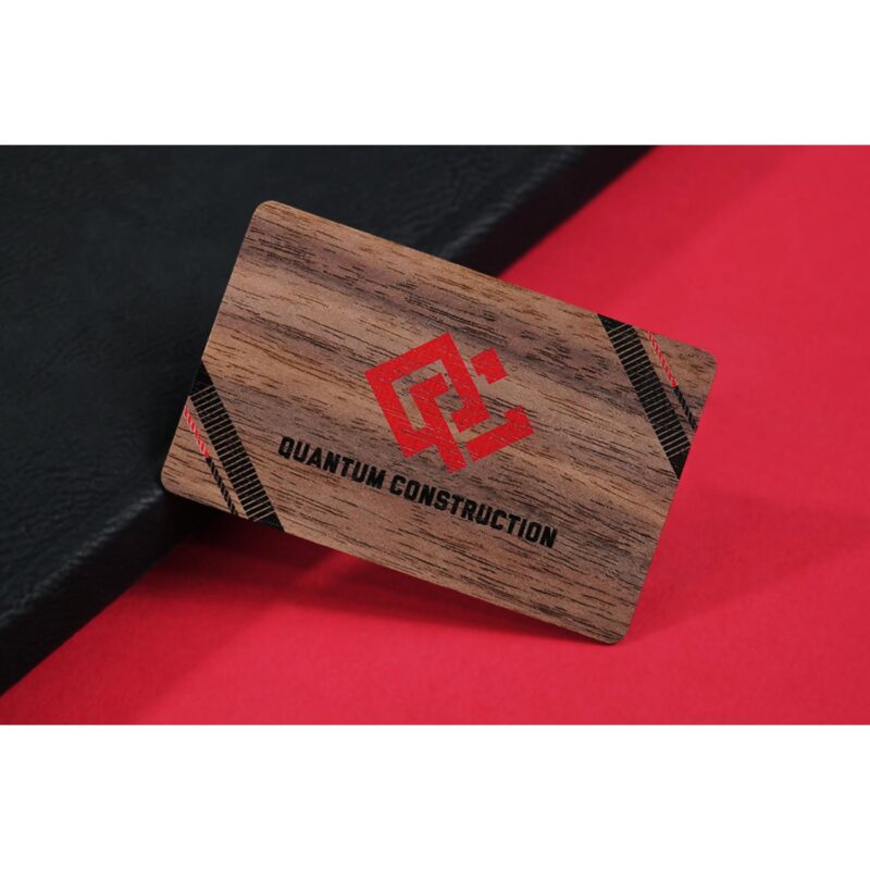 Black Walnut Wood Business Cards - 4