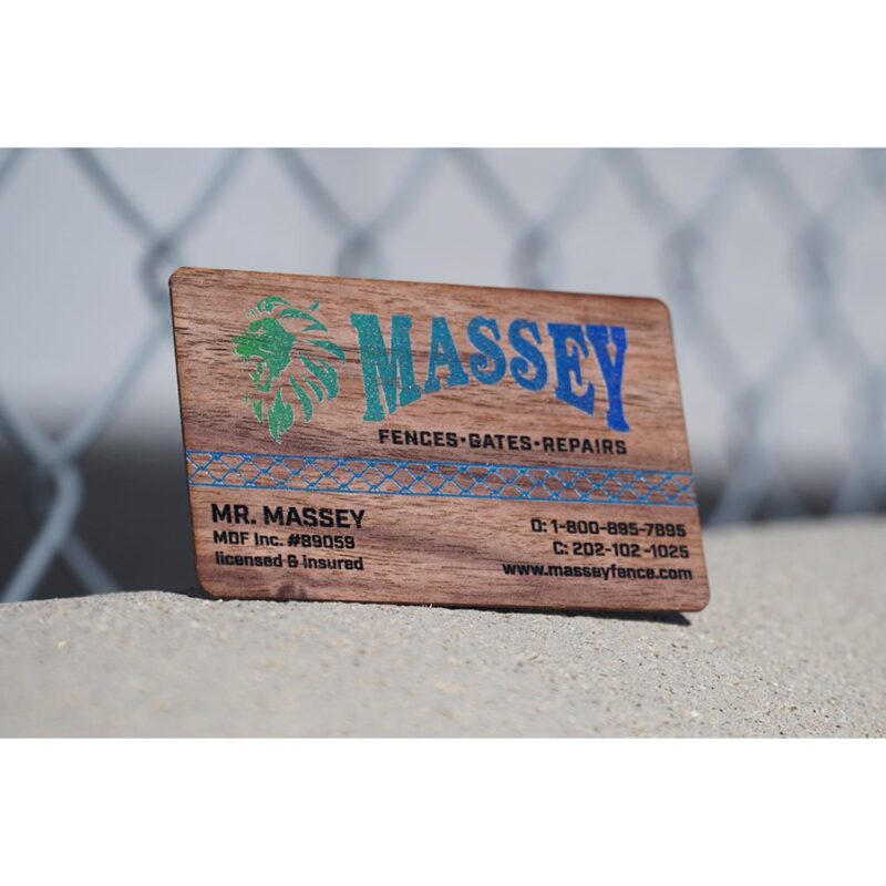 Black Walnut Wood Business Cards - 5