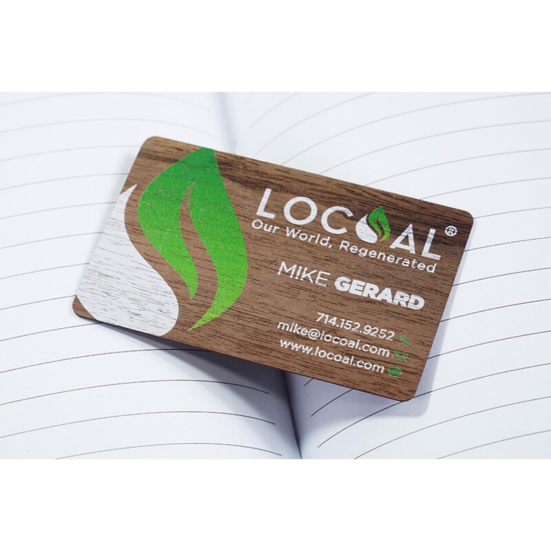Black Walnut Wood Business Cards - 6