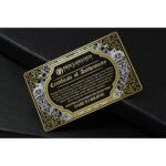 Brass Finish Business Cards - 3