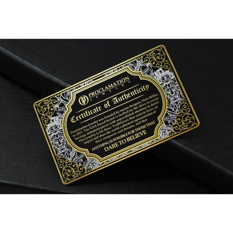 Brass Finish Business Cards - 3