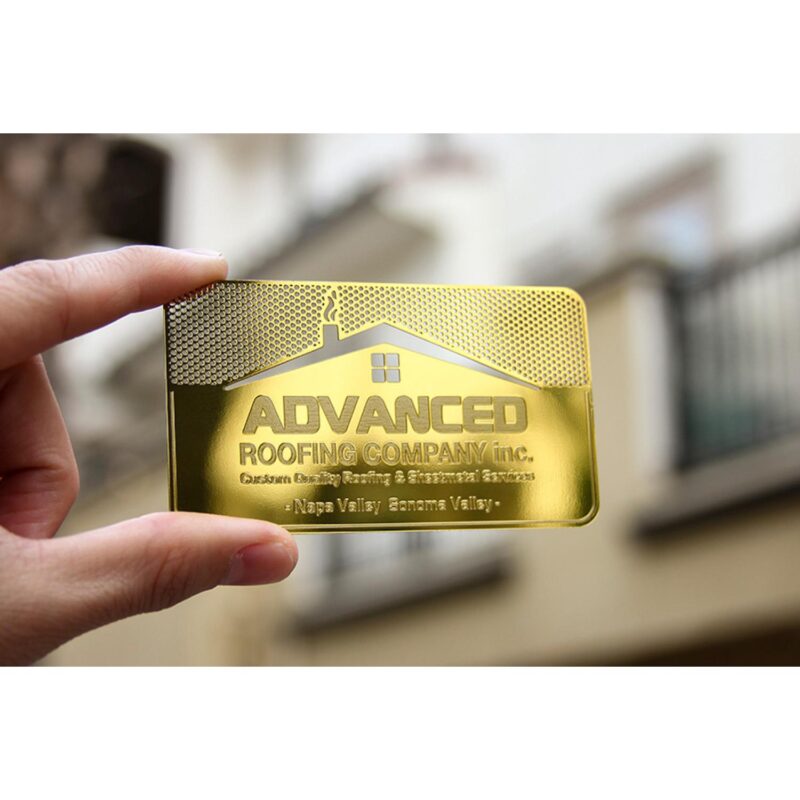 Brass Finish Business Cards - 6