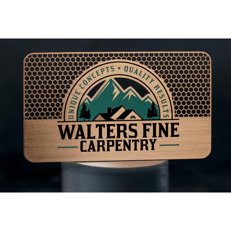 Copper Finish Metal Business Cards - 4