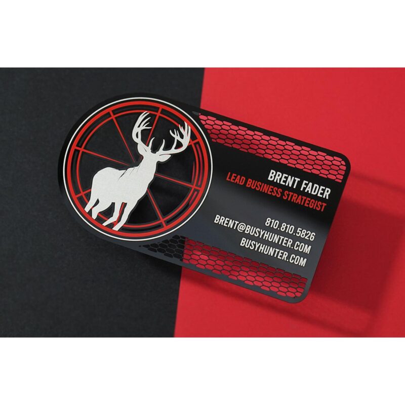 Mirror Black Metal Business Cards - 1