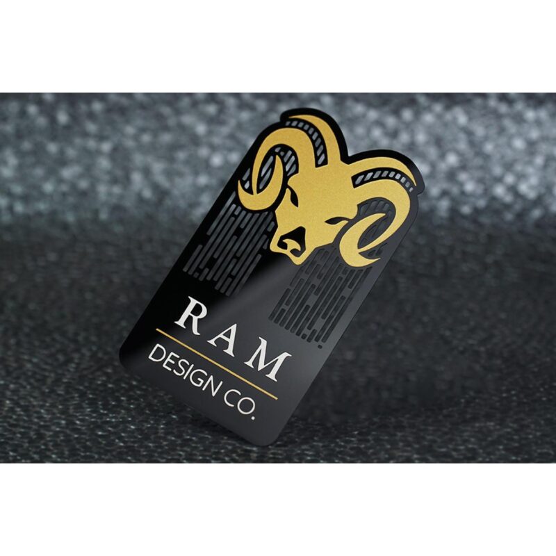 Mirror Black Metal Business Cards - 5