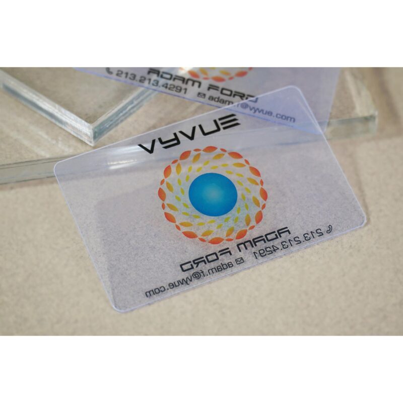 Quick Clear Plastic Business Cards - 6