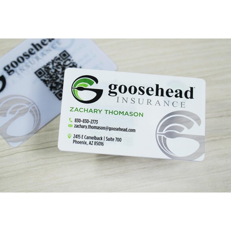 Quick Clear Plastic Business Cards - 7