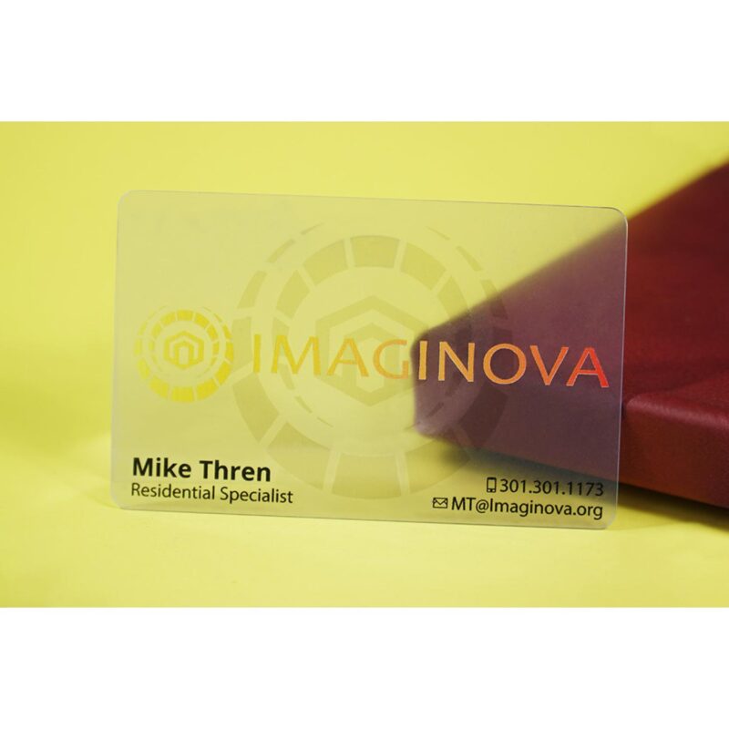 Quick Clear Plastic Business Cards - 9