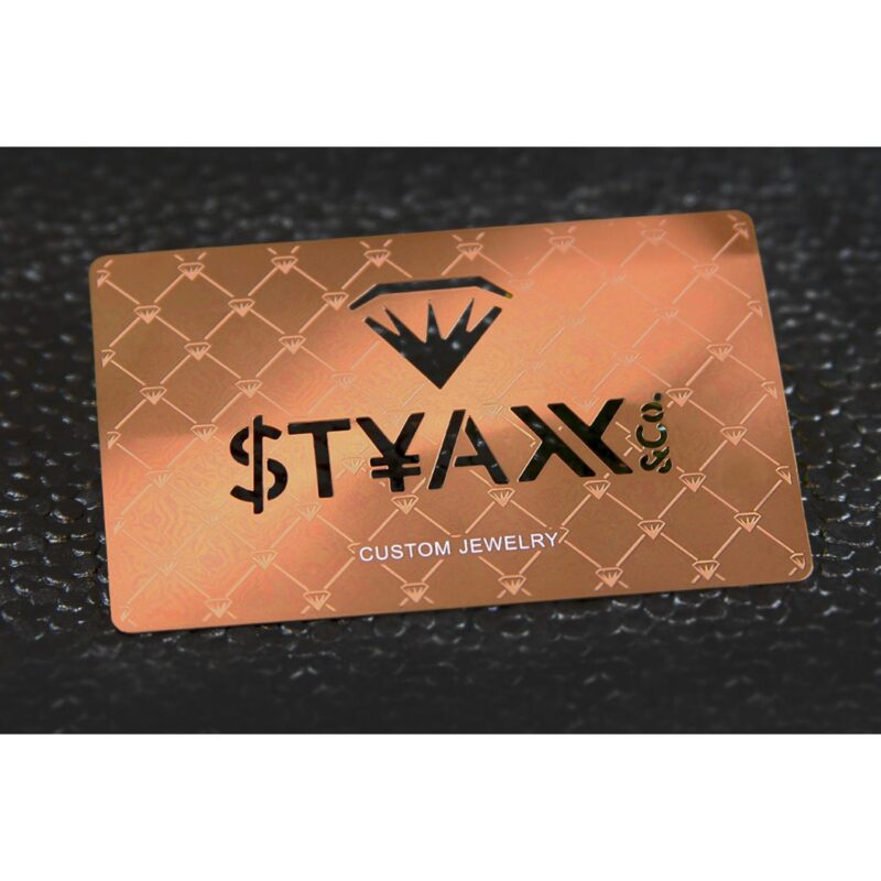 Rose Gold Metal Business Cards - 1