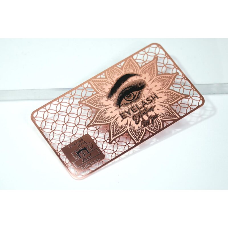 Rose Gold Metal Business Cards - 4