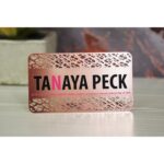 Rose Gold Metal Business Cards - 5