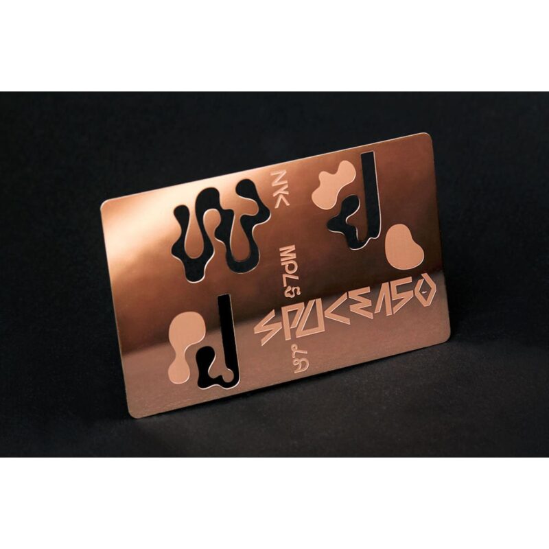Rose Gold Metal Business Cards - 6