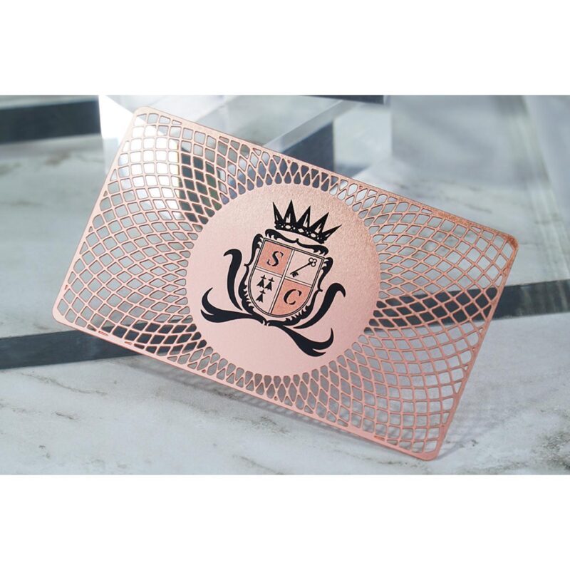 Rose Gold Metal Business Cards - 7