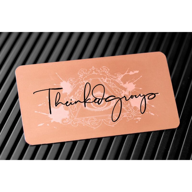Rose Gold Metal Business Cards - 8