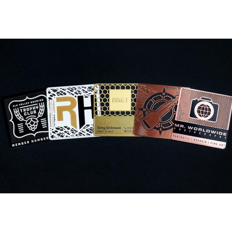Square Metal Business Cards - 1