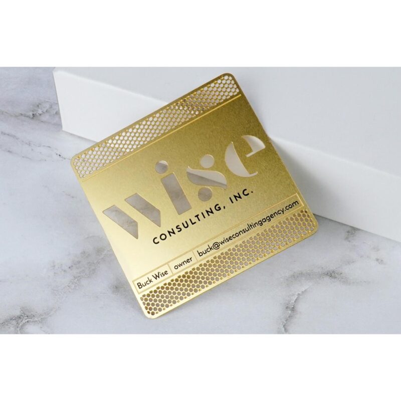 Square Metal Business Cards - 8