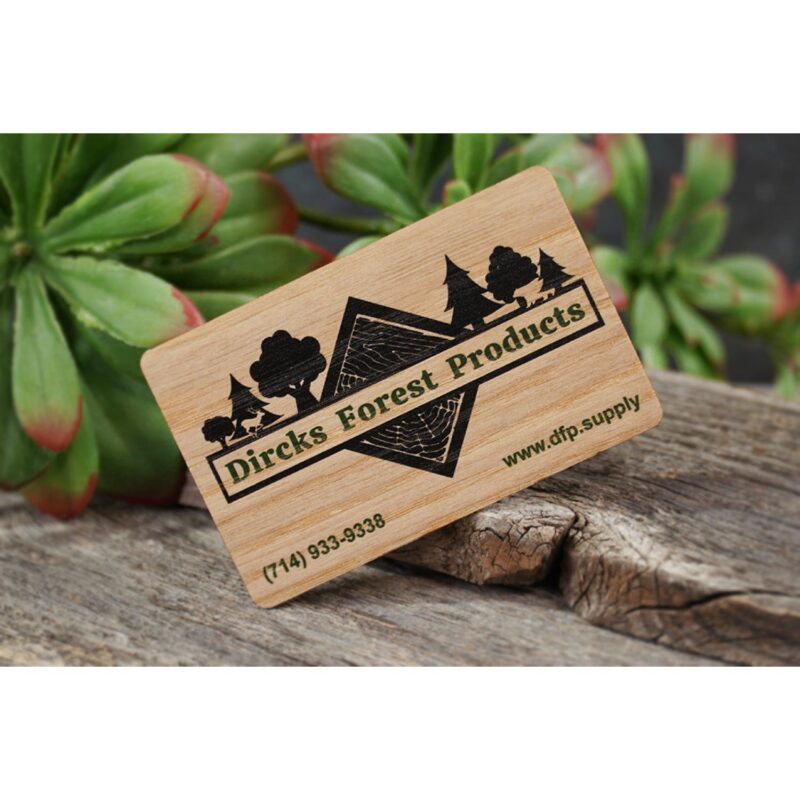 White Oak Wood Business Cards - 1