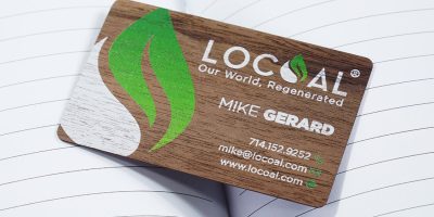 Black Walnut Wood Business Cards - 6